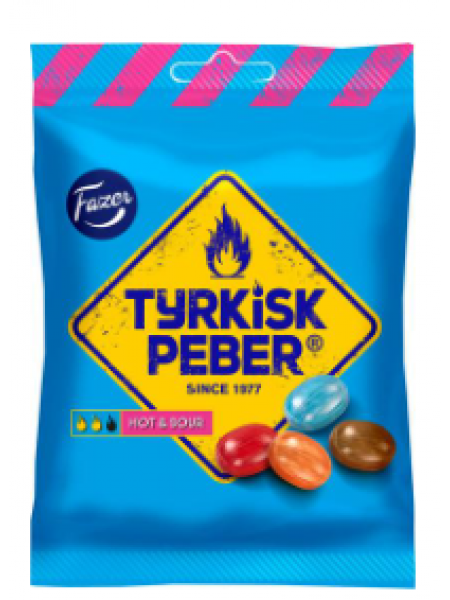 Конфеты Fazer Tyrkisk Pepper Hot & Sour Salmiaki 150г