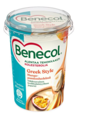 Греческий йогурт Benecol 450г манго-маракуйя для снижения уровня холестерина