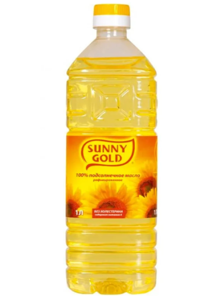 Масло подсолнечное рафинированное SUNNY GOLD 1л / 920 г 
