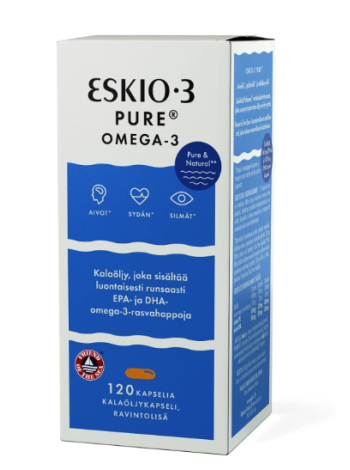 Чистый рыбий жир в капсулах Eskio-3 Pure Omega -3 1000мг 120капсул