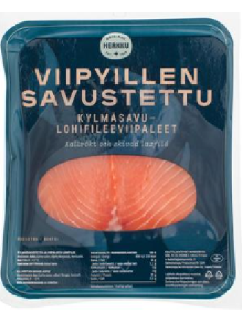Ломтики морского лосося холодного копчения Herkku Viipyillen kylmäsavustettu
