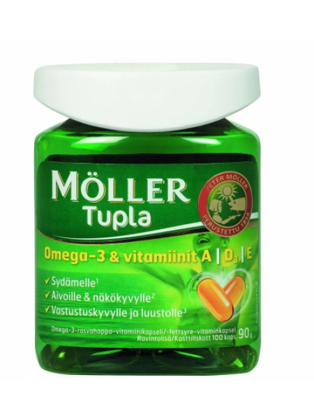 Витамины Moller Tupla Omega-3 + ADE 100 капсул
