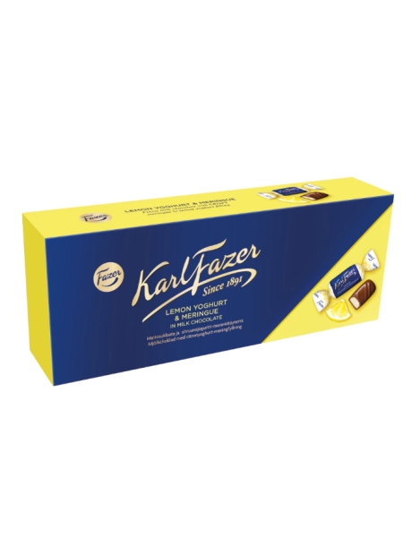 Подарочная коробка шоколадных конфет Karl Fazer sitruuna-marenkijogurtti 270г лимонное безе-йогуртовая начинка