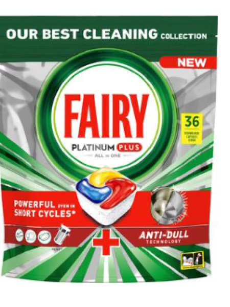 Таблетки для посудомоечной машины Fairy Platinum Plus All in One Anti-Dull 36 шт