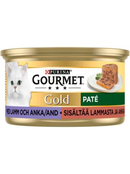 Паштет для кошки Gourmet Gold Lammasta Ja Ankkaa Patee 85г баранина и утка