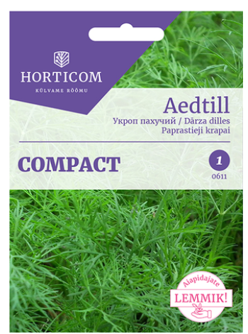 Семена укропа HORTICOM AEDTILL COMPACT 5г