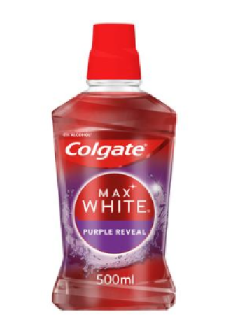 Жидкость для полоскания рта Colgate Max White Purple Reveal 500мл  