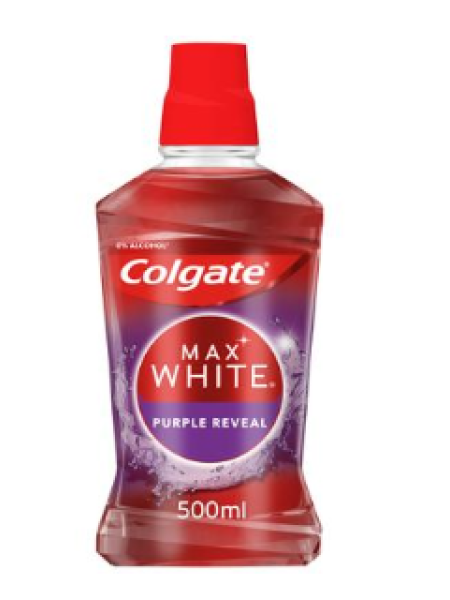 Жидкость для полоскания рта Colgate Max White Purple Reveal 500мл 