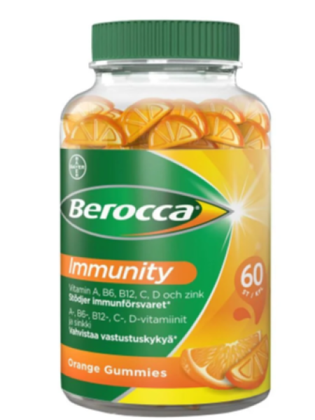 Жевательный витаминно-минеральный препарат BEROCCA IMMUNITY 60шт со вкусом апельсина