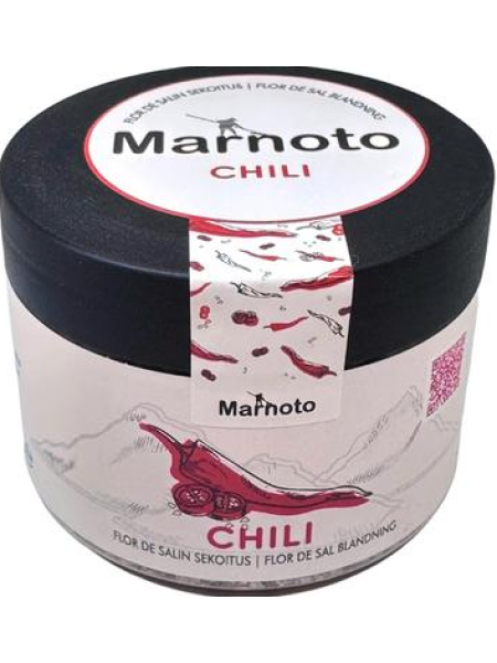 Кристаллическая солью с перцем чили Marnoto Chili 125г в банке
