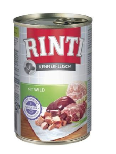 Влажный корм для собак Rinti Kennerfleisch 400г мясо ж/б