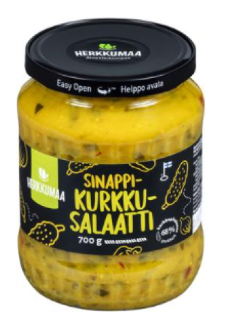 Горчичный салат с огурцами Herkkumaa Sinappi Kurkkusalaatti 700г