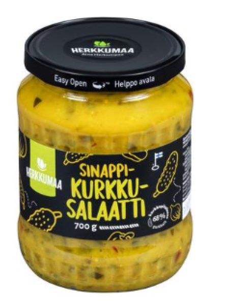 Горчичный салат с огурцами Herkkumaa Sinappi Kurkkusalaatti 700г