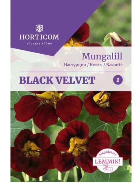 Семена цветов монах сорт Черный бархат HORTICOM Mungalill Black Velvet 2г