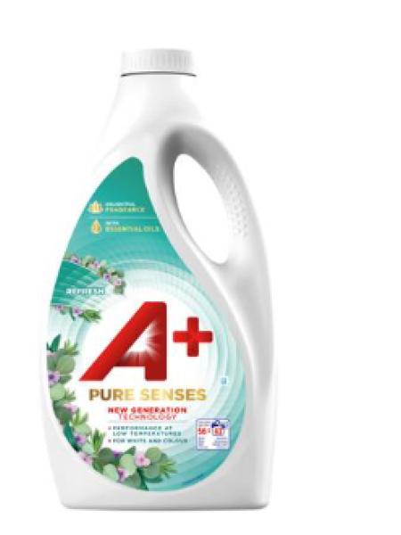 Жидкость для стирки A+ Pure Senses Refresh 2,8л для белого и цветного