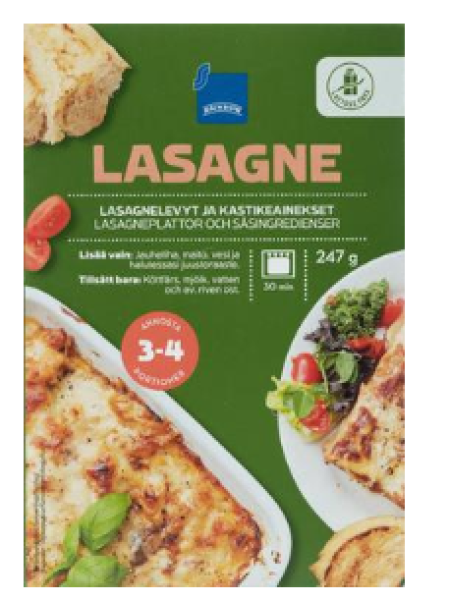Пластины и соус для приготовления лазаньи Rainbow Lasagneainekset 247г