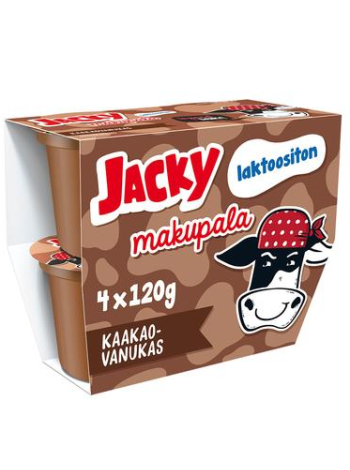 Безлактозный какао-пудинг Jacky Makupala 4x120г
