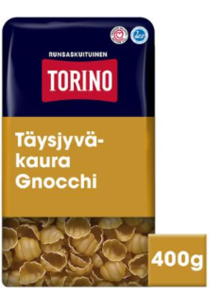 Цельнозерновые овсяные ракушки Torino Täysjyväkaura Gnocchi 400г