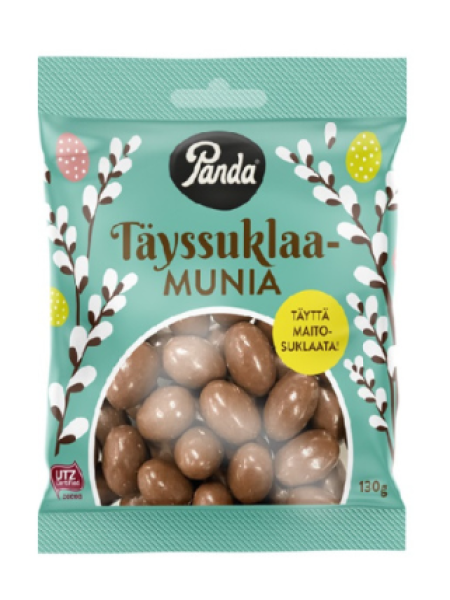 Пасхальные шоколадные яйца Panda maitosuklaamunat 130г
