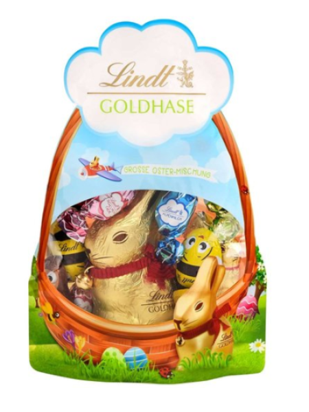 Пасхальный набор шоколадных конфет LINDT Gold bunny 180г