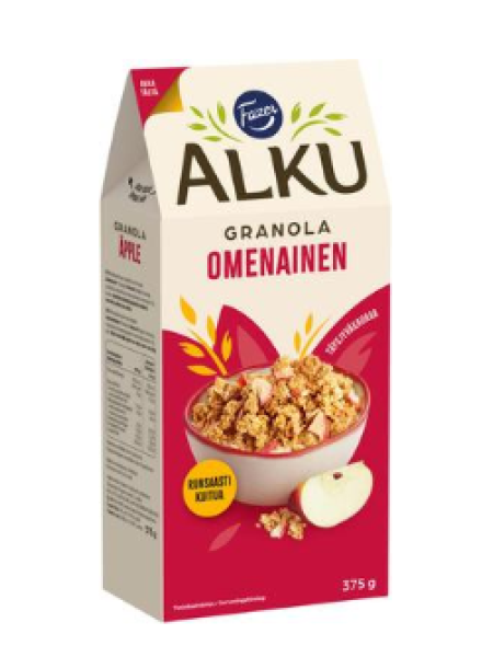 Мюсли гранола Fazer Alku Omenainen granola 375г с яблоком