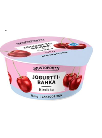 Нежный творожок Juustoportti Jogurttirahka 150г вишня без лактозы