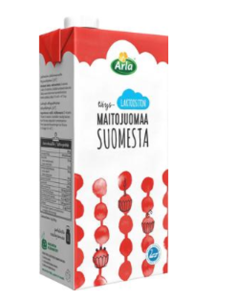 Молоко без лактозы Arla Täysmaitojuoma 1л UHT жирность 3,5%