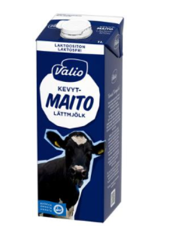 Молоко обезжиренное Valio kevytmaito laktoositon UHT 1л