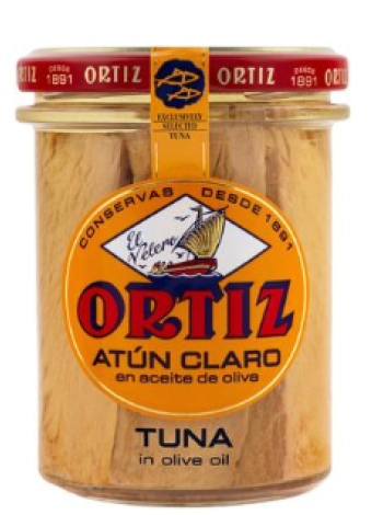 Филе желтоперого тунца Ortiz в оливковом масле 220г стекло