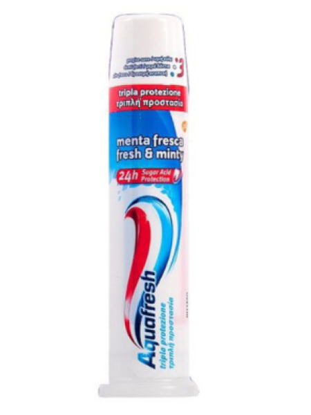Зубная паста со вкусом свежей мяты Aquafresh Triple Pro Minty 100мл помпа