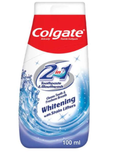 Зубная паста отбеливающая Colgate Whitening 2in1 100мл