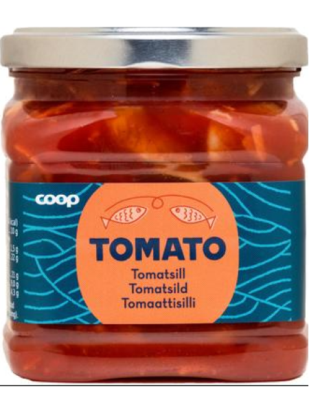 Кусочки селедки в томатном соусе Coop tomaattisilli 510г