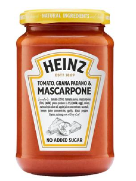 Соус для пасты со вкусом маскарпоне и сыра Грана Панадо Heinz 350г