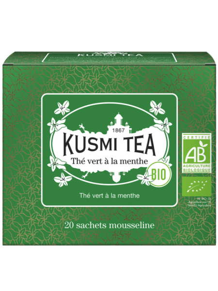 Зеленый чай с мятой Kusmi Tea Organic Spearmint Green Tea 20х2г