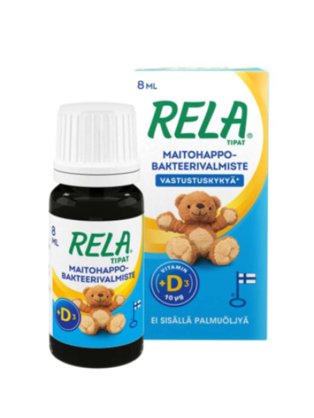 Жидкий препарат молочнокислых бактерий и витамина D3 Rela Drops +D3 8 мл