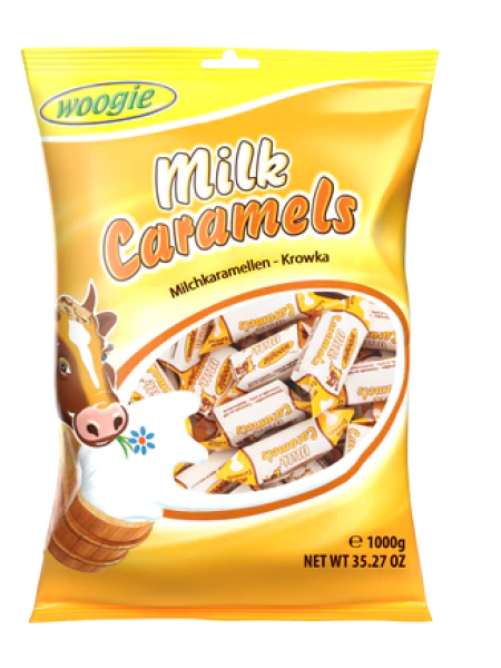Конфеты молочная коровка Woogie Milk Karamellen 1кг