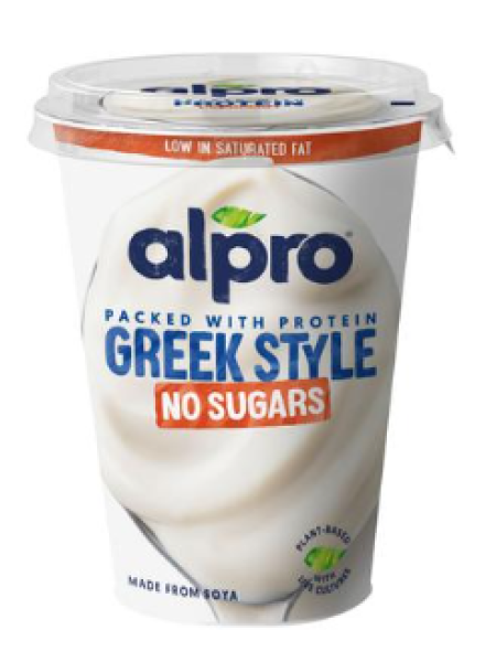 Соевый йогурт Alpro Greek Style No Sugars  без сахара без ароматизаторов 400 г