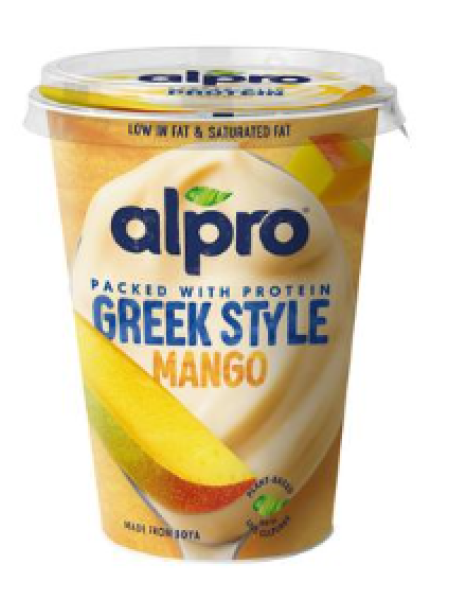 Ферментированный греческий соевый йогурт Alpro Greek Style 400г манго