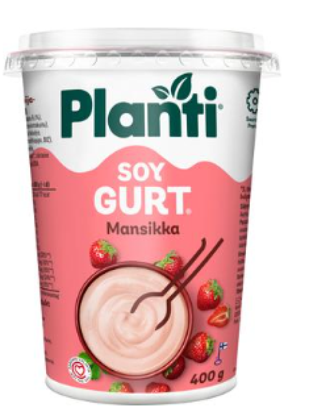 Соевый йогурт Planti Soygurt Mansikka 400г клубника