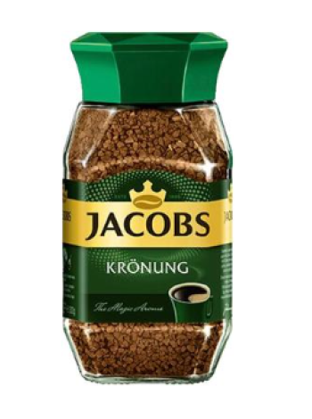 Сублимированный растворимый кофе Jacobs Krönung 100 г в стекле