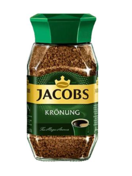 Сублимированный растворимый кофе Jacobs Krönung 100 г в стекле