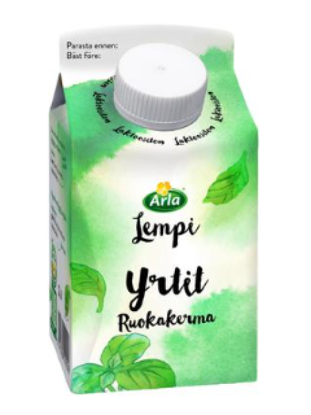 Сливки пищевые с зеленью Arla Lempi Yrtit 2 дл без лактозы