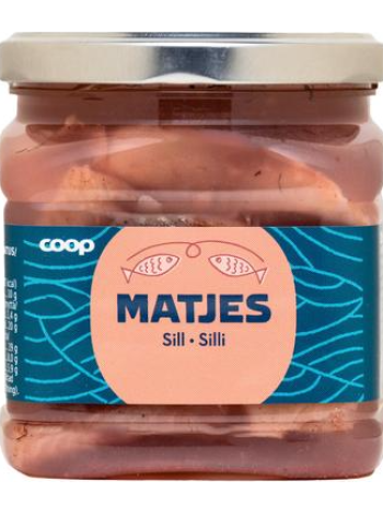 Кусочки сельди в соусе матжес Coop matjessilli 500/240г