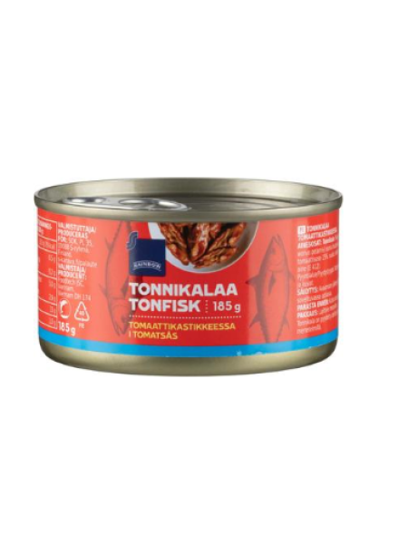 Тунец в томатном соусе Rainbow Tonnikalaa Tomaattikastikkeessa 185/100г