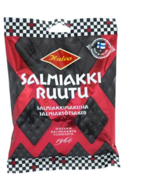Конфеты с солодкой Halva Salmiakkiruutu 170г