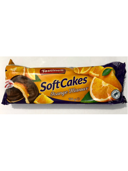 Мягкое печенье с апельсиновым джемом TASTINO SOFT CAKES 150г