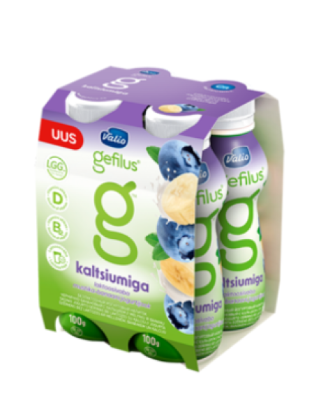 Питьевой йогурт Gefilus jogurtijook 4x100мл черника банан