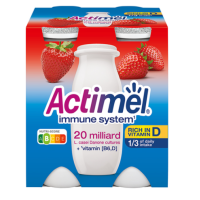 Питьевой йогурт ACTIMEL 4х100мл клубника