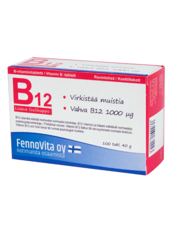 Пищевая добавка Fennovita B12 + фолиевая кислота 100 таблеток