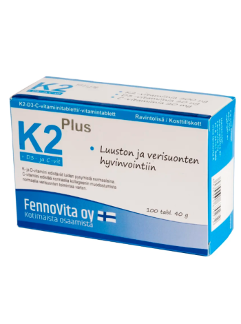 Биологически активная добавка Fennovita K2 Plus 200мкг 100таблеток